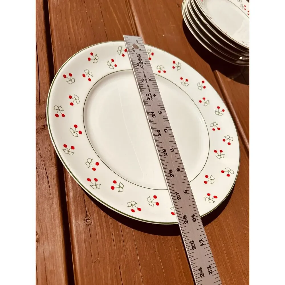 Vintage Porcelana Schmidt Brasil Cherry Pattern Dinnerware Set 16pc